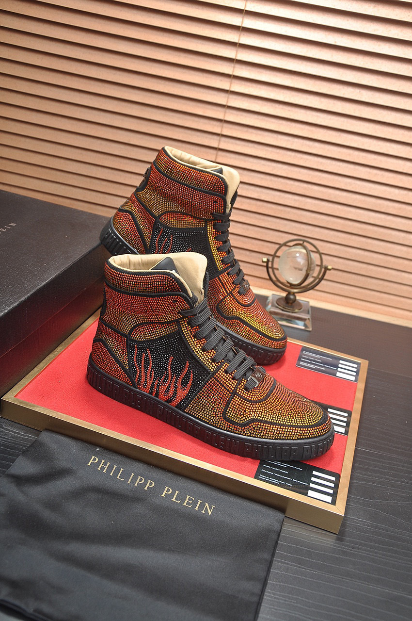 Philipp Plein leather high top sneakers