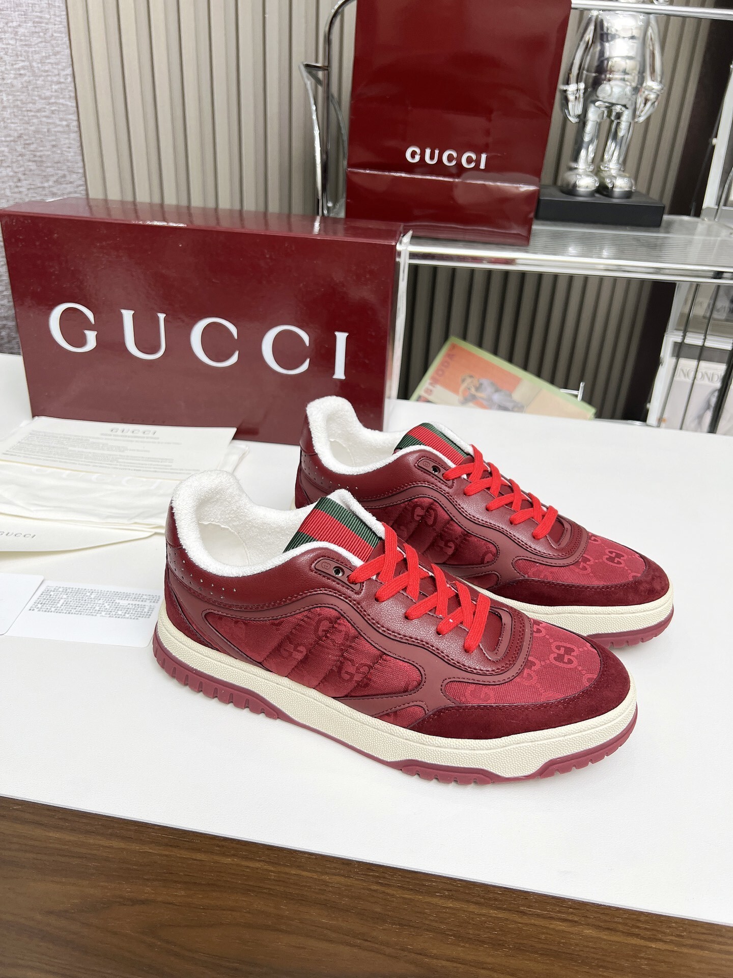 Gucci new high-top imported cowhide original lining 35-45