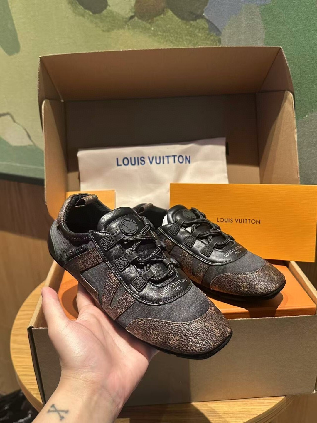 Louis Vuitton New Style Imported Cowhide/Mercerized Cowhide Suede Lining 35-41