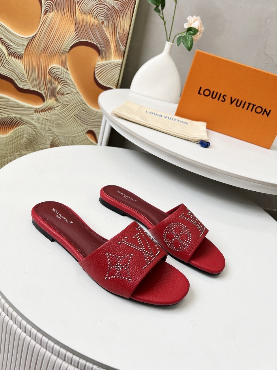 Louis Vuitton new imported lychee grain cowhide with hot diamond logo and sheepskin lining 35-43
