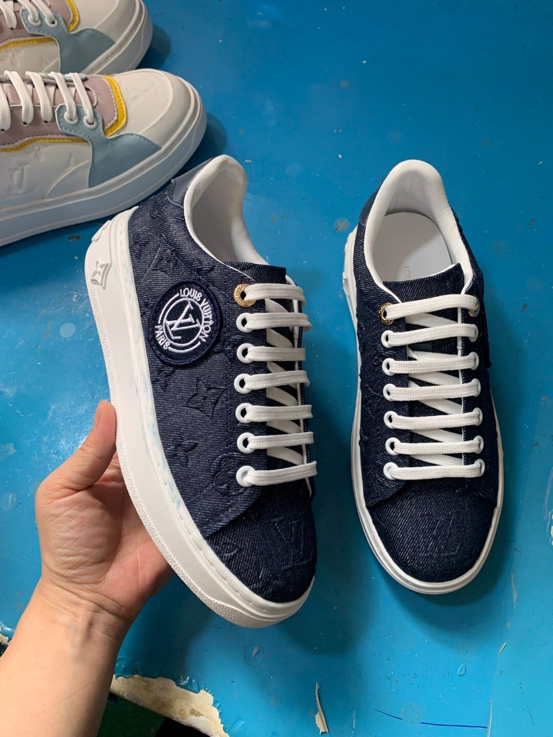 Louis Vuitton new imported denim sheepskin lining 35-45